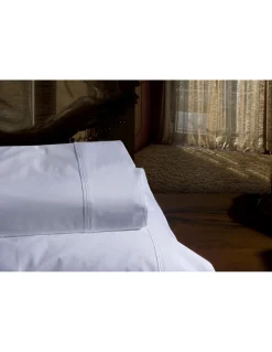 180x290 cm  - Lençol 100% algodão branco percal de 200 fios