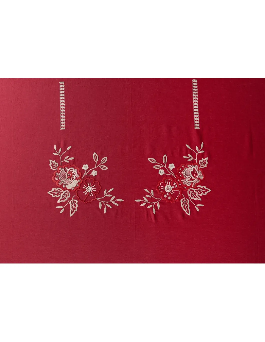 180x295 cm - Toalha de mesa 100% linho bordada a mão - Creative 2024 Cerize