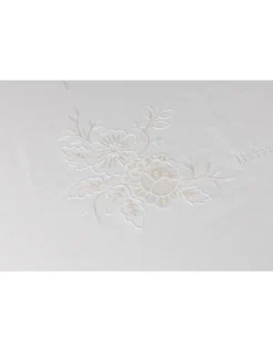 180x360 cm - Toalha de mesa 100% linho bordada a mão