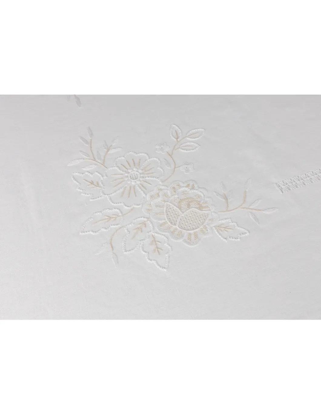 180x360 cm - Toalha de mesa 100% linho bordada a mão