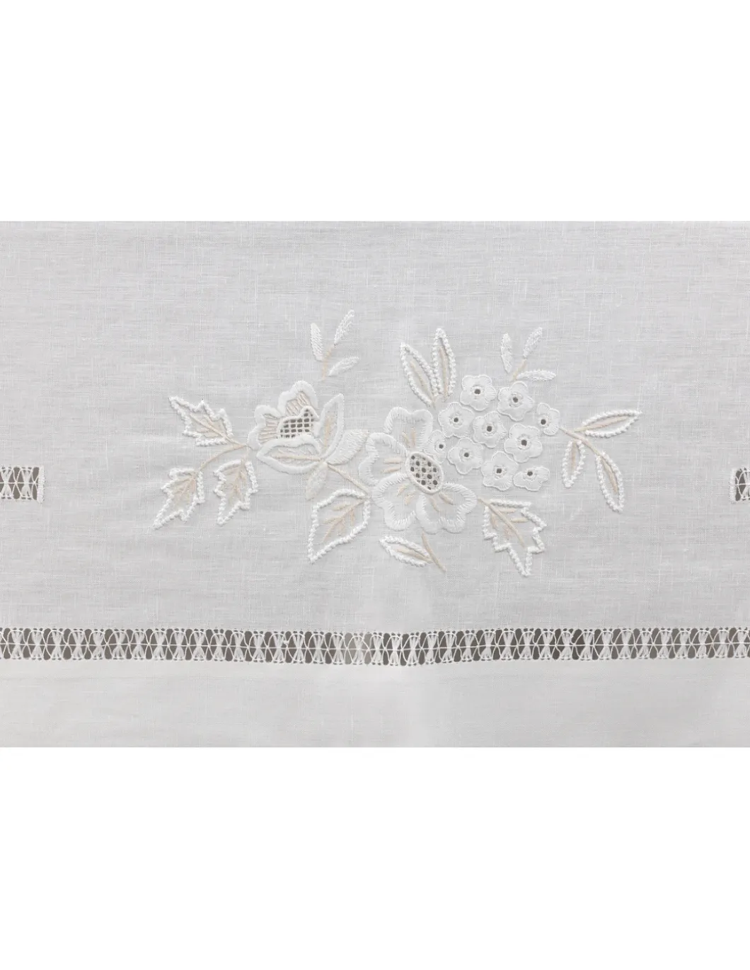 180x360 cm - Toalha de mesa 100% linho bordada a mão