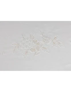 180x360 cm - Toalha de mesa 100% linho bordada a mão