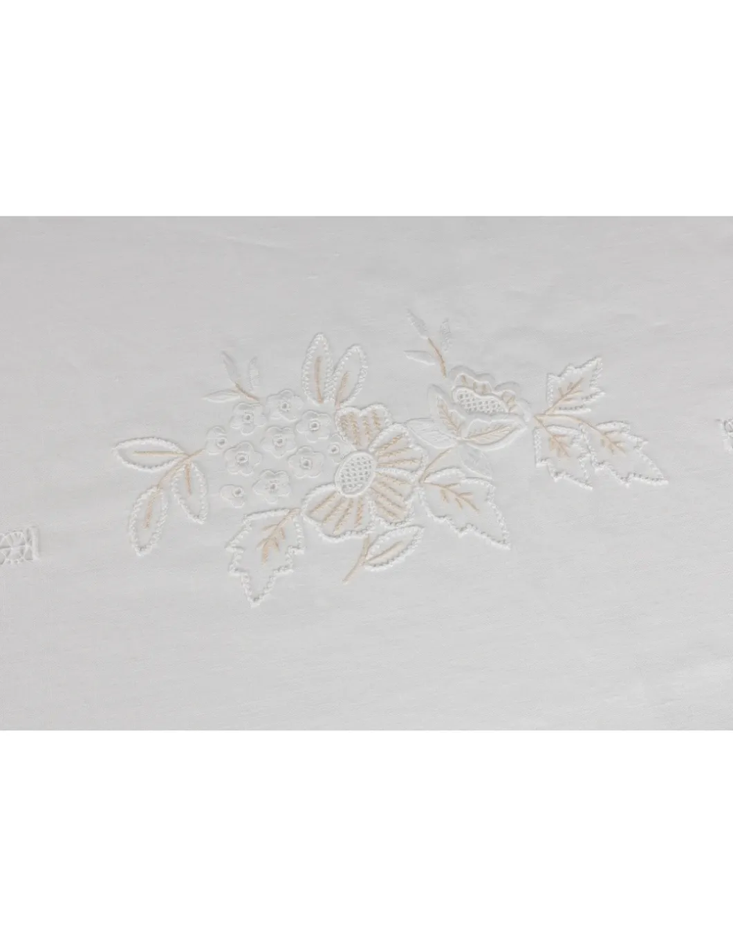 180x360 cm - Toalha de mesa 100% linho bordada a mão