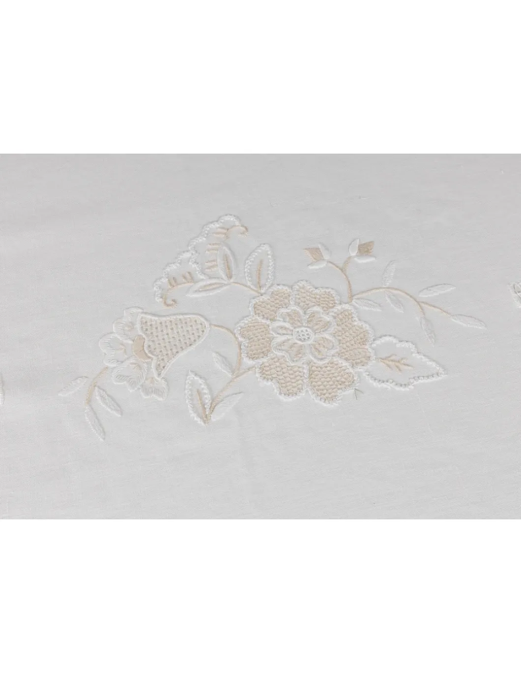 180x360 cm - Toalha de mesa 100% linho bordada a mão