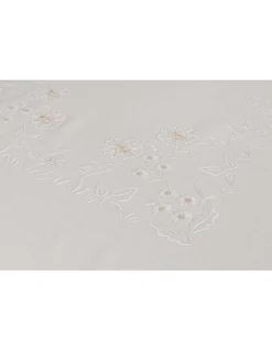 180x305 cm - Toalha de mesa 100% linho bordada a mão