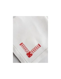 180x270 cm - Toalha de mesa de linho bordada a mão - Toalha de mesa de natal - Bordados da Lixa