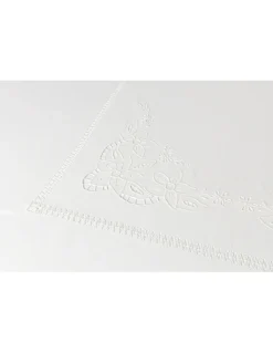 180x290 cm - Toalha de mesa de linho bordada a mão