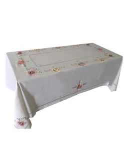 175x275 cm Toalha de mesa de linho bordada a mão - bordados da lixa - Toalha Creative Multi Color