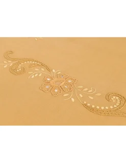 175x350 Toalha de mesa 100% linho bordada a mão + 12 guardanapos 50x50 cm