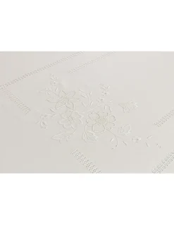 180x350 Toalha de mesa de linho bordada a mão
