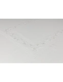 180x360 Toalha de mesa de linho bordada a mão - 6 bainhas ajour